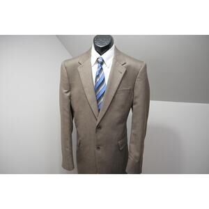 Jos A Bank Blazer Silk Camel Hair 2 Button Sports Jacket Mens Size 41 Long